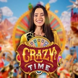 Crazy Time slot visual from Evolution available on casino-jokery.net