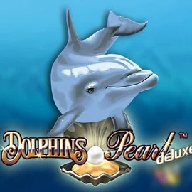 Dolphins Pearl Deluxe slot logo by Novomatic at Jokery Casino